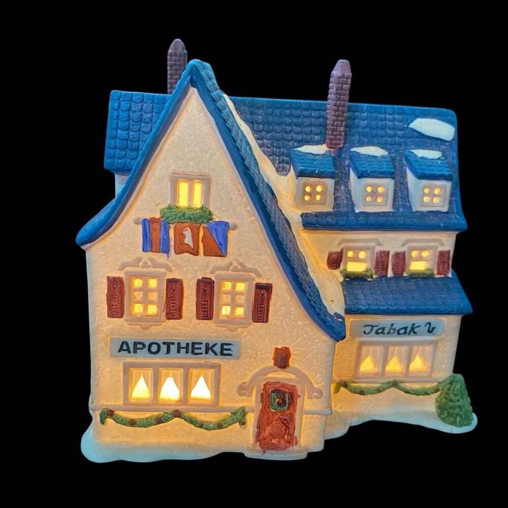 Dept 56 Vintage Alpine Village Apotheke Pharmacy No Box #6540-4 Lighted H 5.5”